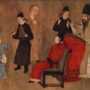 Chinese Percussionist Playing A Drum